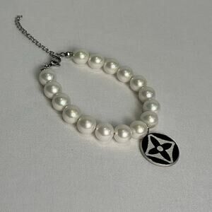 Louis Vuitton Multicolor Murakami Canvas White Pearl Bracelet